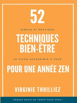 cover image of 52 Techniques Bien-être pour une Année Zen